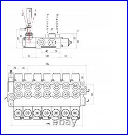 Details about  / 4 Bank Hydraulic Directional Control Valve 11gpm 40L Double Acting Cylinder DA
