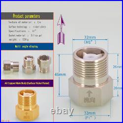 1/2 3/4 1 Check Valve Nickel Plated Brass Toilet One Way Male/Female Thread