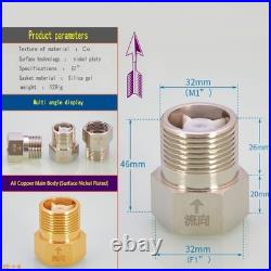 1/2 3/4 1 Check Valve Nickel Plated Brass Toilet One Way Male/Female Thread