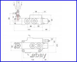 1 Bank Hydraulic Directional Control Valve 21gpm 80L Double Acting Cylinder DA