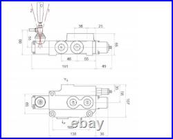 1 Bank Hydraulic Directional Control Valve 21gpm 80L Double Acting Cylinder ex 1 Bank Hydraulic Directional Control Valve 21gpm 80L Double Acting Cylinder ex