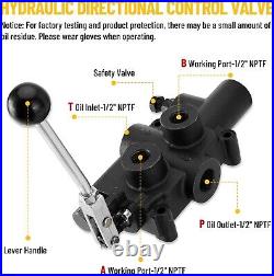 1 Spool 25GPM Hydraulic Log Splitter Directional Control Valve, 3625 PSI (1/2)