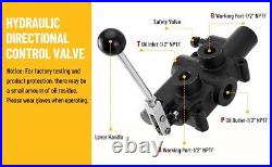 1 Spool 25GPM Hydraulic Log Splitter Directional Control Valve, 3625 PSI (1/2)