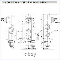 1 Spool Hydraulic Directional Control Valve 11gpm 40L Single Acting Cylinder UK