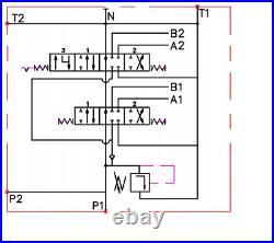 1 x FLOATING spool 2 Bank Hydraulic Directional Control Valve 11gpm 40L