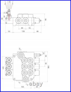 1x FLOATING 3 Bank Hydraulic Directional Control Valves 80L 21 gpm DA ex