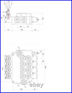 1x FLOATING 4 Bank Hydraulic Directional Control Valves 80L 21 gpm Double Acting