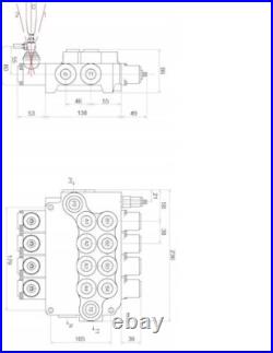 1x FLOATING 4 Bank Hydraulic Directional Control Valves 80L 21 gpm Double ex 1x FLOATING 4 Bank Hydraulic Directional Control Valves 80L 21 gpm Double ex