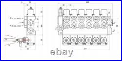 1x FLOATING 6 Bank Hydraulic Directional Control Valves 5xDA Double 40L 11gpm ex 1x FLOATING 6 Bank Hydraulic Directional Control Valves 5xDA Double 40L 11gpm ex