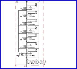 1x FLOATING 7 Bank Hydraulic Directional Control Valves 6x DA Double 40L 11 gpm