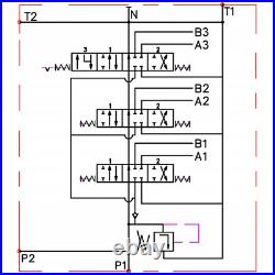 1x FLOATING spool 3 Bank Hydraulic Directional Control Valve 11gpm 40L 2x DA ex