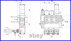 1x FLOATING spool 3 Bank Hydraulic Directional Control Valve 11gpm 40L 2x DA ex