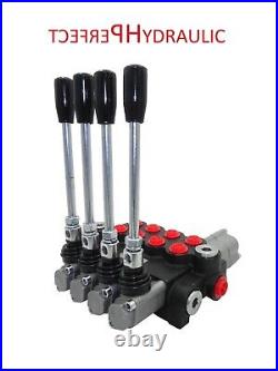 1x FLOATING spool 4 Bank Hydraulic Directional Control Valve 11gpm 40L 3x DA