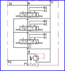 1x Single 3 BANK Hydraulic Directional Control Valve JOYSTICK 11gpm 40L 2 xDA 1x Single 3 BANK Hydraulic Directional Control Valve JOYSTICK 11gpm 40L 2 xDA