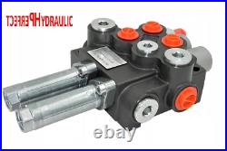 1x Single Act. 2 Bank Hydraulic Directional Control Valve 11gpm 40L cable kit ex