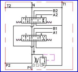 1x Single Acting 1xDA 2 Bank Hydraulic Directional Control Valve 11gpm 40L ex 1x Single Acting 1xDA 2 Bank Hydraulic Directional Control Valve 11gpm 40L ex