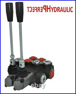 1x Single Acting 2 Bank Hydraulic Directional Control Valve 11gpm 40L 1x Double
