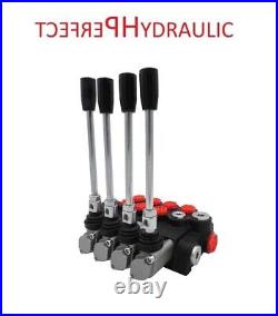 1x Single Acting 4 Bank Hydraulic Directional Control Valve 11gpm 40L 3x DA