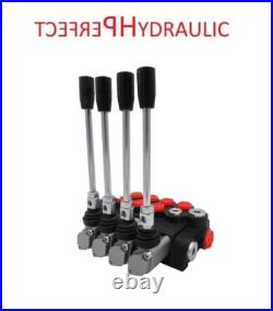 1x Single Acting 4 Bank Hydraulic Directional Control Valve 11gpm 40L 3x DA ex 1x Single Acting 4 Bank Hydraulic Directional Control Valve 11gpm 40L 3x DA ex