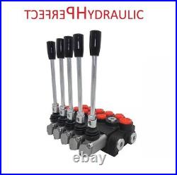 1x Single Acting 5 Bank Hydraulic Directional Control Valve 11gpm 40L 4x DA