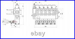 1x Single Acting 5 Bank Hydraulic Directional Control Valve 11gpm 40L 4x DA