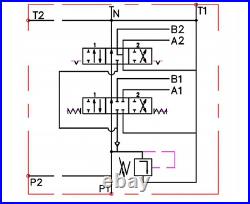 1x for Hydraulic Motors 2 Bank Hydraulic Directional Control Valve 11gpm 40L ex