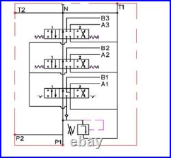 1x for Hydraulic Motors 3 Bank Hydraulic Directional Control Valve 11gpm 40L DA 1x for Hydraulic Motors 3 Bank Hydraulic Directional Control Valve 11gpm 40L DA