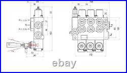 1x for Hydraulic Motors 3 Bank Hydraulic Directional Control Valve 11gpm 40L DA 1x for Hydraulic Motors 3 Bank Hydraulic Directional Control Valve 11gpm 40L DA