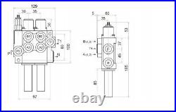 2 Bank Hydraulic Directional Control Valve 11gpm 40L cable kit 2x DA ex