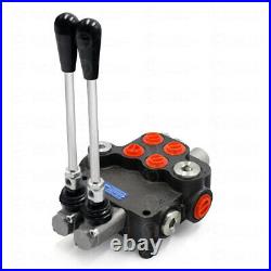 2 Spool Hydraulic Directional Control Valve 11GPM Adjustable for Tractors Loader