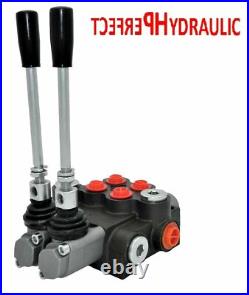 2 Spool Hydraulic Directional Control Valve 11gpm 40L Double Acting Cylinder DA