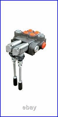 2 Spool Hydraulic Directional Control Valve 11gpm 40L Double Acting Cylinder DA