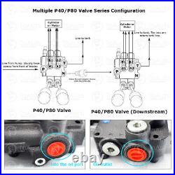2 Spool Hydraulic Directional Control Valve 11gpm Double Acting Cylinder 40L/min