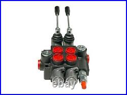 2 Spool Hydraulic Directional Control Valve Open Center 11 GPM 3600 PSI NEW