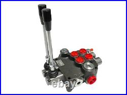 2 Spool Hydraulic Directional Control Valve Open Center 21 GPM 3600 PSI NEW