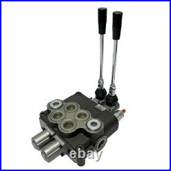 2 Spool Hydraulic Directional Control Valve Open Center 32 GPM 3600 PSI NEW