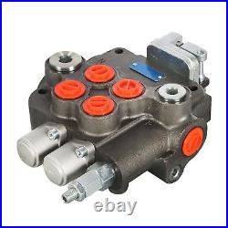 2 Spool Hydraulic Valve 21GPM 3625PSI Hydraulic Directional Control Valve withJ