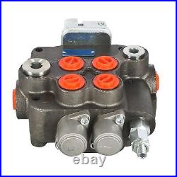 2 Spool Hydraulic Valve 21GPM 3625PSI Hydraulic Directional Control Valve withJ