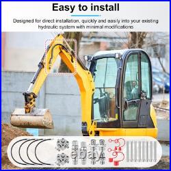 2 Three-Way Diverter Valves Excavator for Chinese Excavator with Flexible Hoses