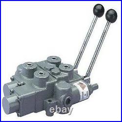 25 GPM HYDRAULIC SPOOL CONTROL VALVE 4 Way 3000 PSI Commercial Industrial