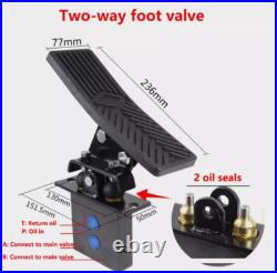 2PCS Excavator Hydraulic Foot Pedal Breaker Hammer Two-way Foot Control Valve