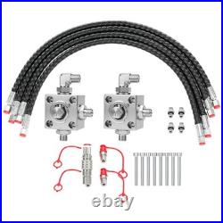 2Pcs 3 Way Hydraulic Diverter Valve Kit for 1-2T Mini Excavator with 31 Hose