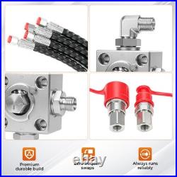 2Pcs Mini Digger Hydraulic Diverter Valve Kit 3 Way 1-2 Ton Excavator Attachment