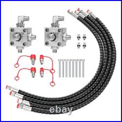 2Pcs Mini Digger Hydraulic Diverter Valve Kit 3 Way 1-2 Ton Excavator Attachment