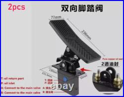 2pc Pedal Control 2-way Valve For Breaker Hammer Hydraulic Foot Pedal Valve