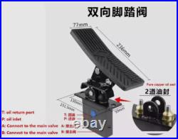 2pc Pedal Control 2-way Valve For Breaker Hammer Hydraulic Foot Pedal Valve