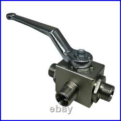 2x Pister BK3 12L 10 1123 1L ball valve 3-way hydraulic valve PN400 new