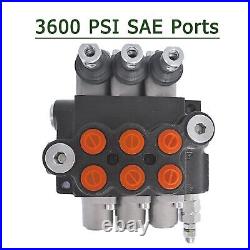 3 Spool 13 GPM Hydraulic Directional Control Valve, 3600 PSI SAE Ports Double