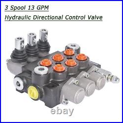 3 Spool 13 GPM Hydraulic Directional Control Valve, 3600 PSI SAE Ports Double