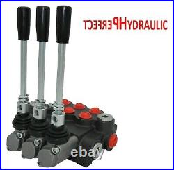 3 Spool Hydraulic Directional Control Valve 21gpm 80L Double Acting Cylinder DA